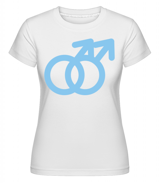 Male Love Icon -  Shirtinator Women's T-Shirt - White - Front