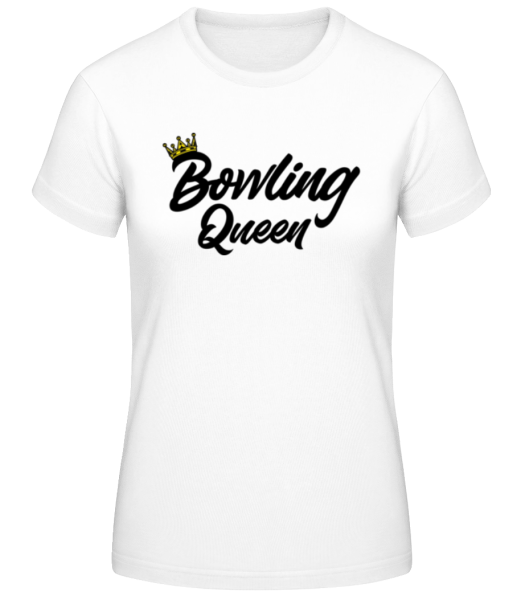 Bowling Queen - Frauen Basic T-Shirt - Weiß - Vorne