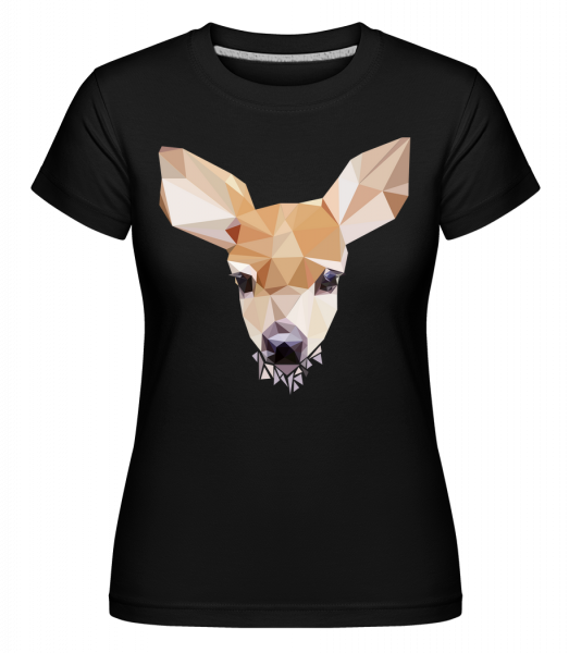 Polygon Reh - Shirtinator Frauen T-Shirt - Schwarz - Vorn