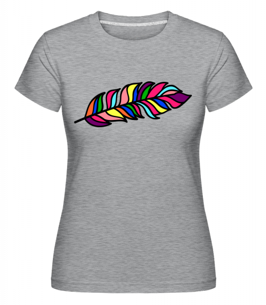 Feather Sign Rainbow -  Shirtinator Women's T-Shirt - Heather grey - Front