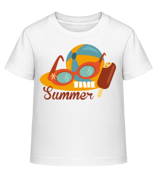 Summer Time Logo - Kid's Shirtinator T-Shirt - White - Front
