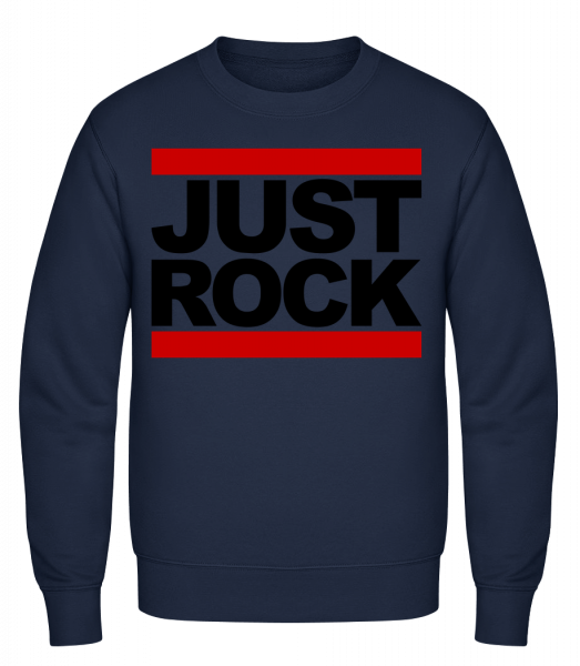 Just Rock Logo - Classic Set-In Sweatshirt - Navy - Vorn