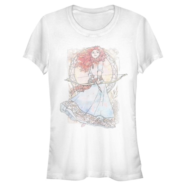 Disney - Brave - Merida Watercolor - Frauen T-Shirt - Weiß - Vorne