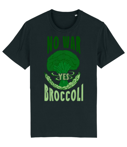 No War Yes Broccoli - Men's Organic T-Shirt Stanley Stella - Black - Front