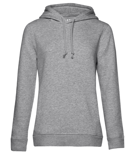  Women's Organic Hoodie with Side Pockets - Heather grey - Front