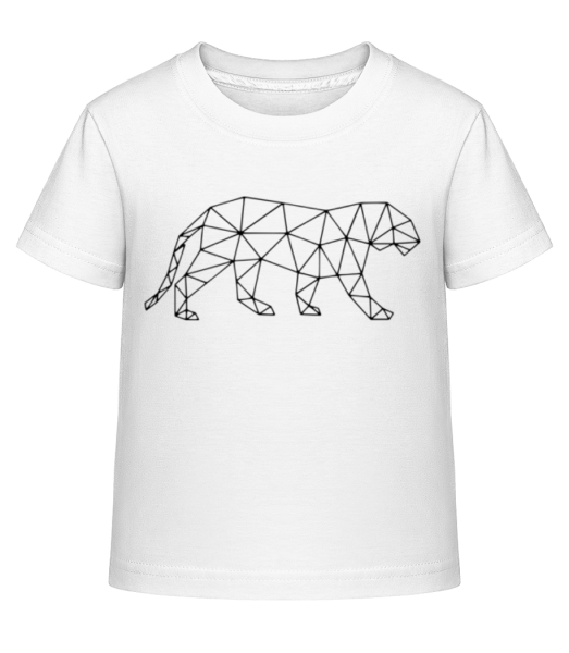 Polygon Tiger - Kinder Shirtinator T-Shirt - Weiß - Vorne