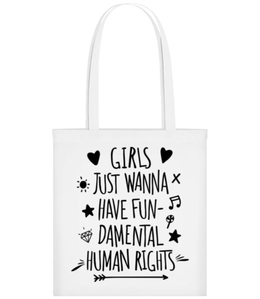Damental Human Rights - Stofftasche - Weiß - Vorne
