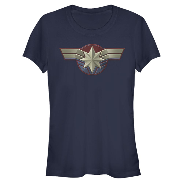 Marvel - Captain Marvel - Captain Marvel Costume LOGO - Frauen T-Shirt - Marine - Vorne