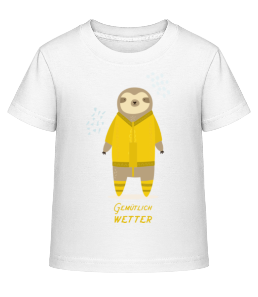 Gemütlich Wetter - Kinder Shirtinator T-Shirt - Weiß - Vorne