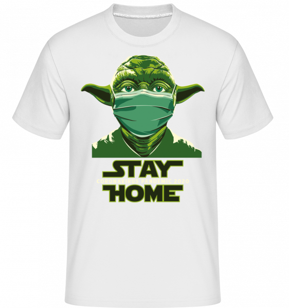 Stay Home Yoda -  Shirtinator Men's T-Shirt - White - Front