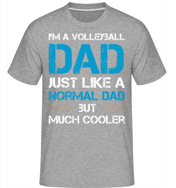 Volleyball Dad - Shirtinator Männer T-Shirt - Grau meliert - Vorne