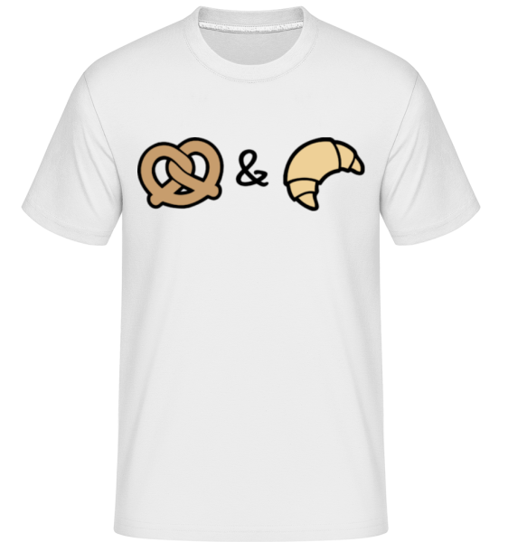 Breze & Croissant - Shirtinator Männer T-Shirt - Weiß - Vorne