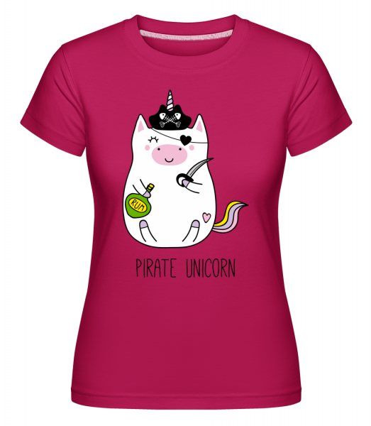 Pirate Unicorn -  Shirtinator Women's T-Shirt - Magenta - Front