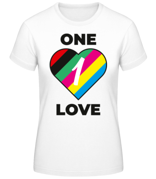 One Love - Frauen Basic T-Shirt - Weiß - Vorne