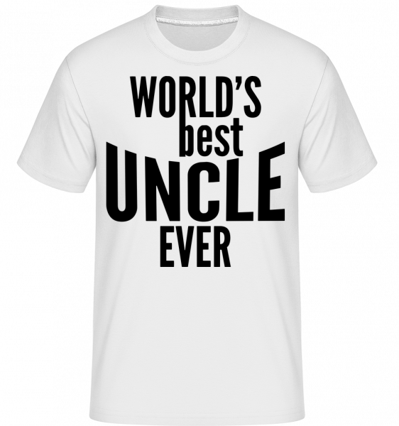 World's Best Uncle Ever - Shirtinator Männer T-Shirt - Weiß - Vorn