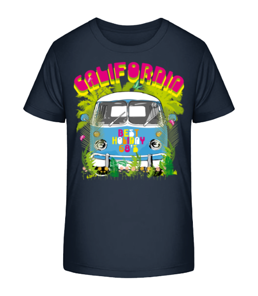 California Bus - Kid's Bio T-Shirt Stanley Stella - Navy - Front