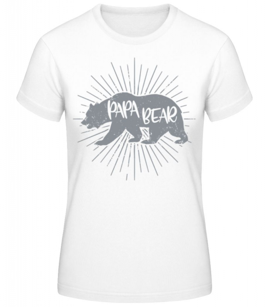 Papa Bear - Women's Basic T-Shirt - White - Front