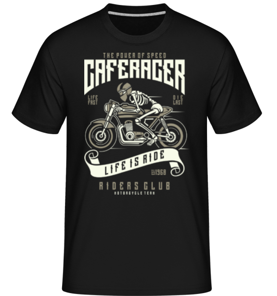 Speed Of Caferacer -  Shirtinator Men's T-Shirt - Black - Front