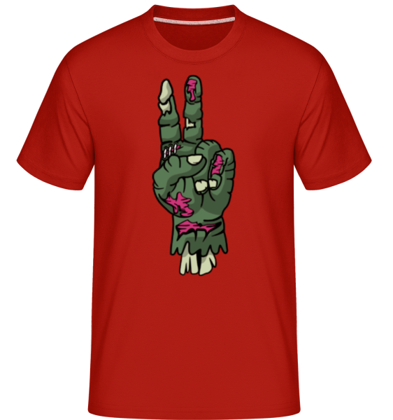 Zombie Hand - Shirtinator Männer T-Shirt - Rot - Vorne