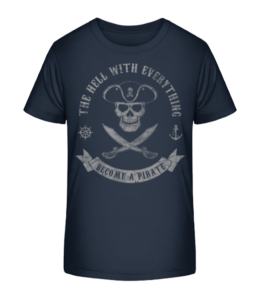 Become A Pirate - Kinder Bio T-Shirt Stanley Stella - Marine - Vorne