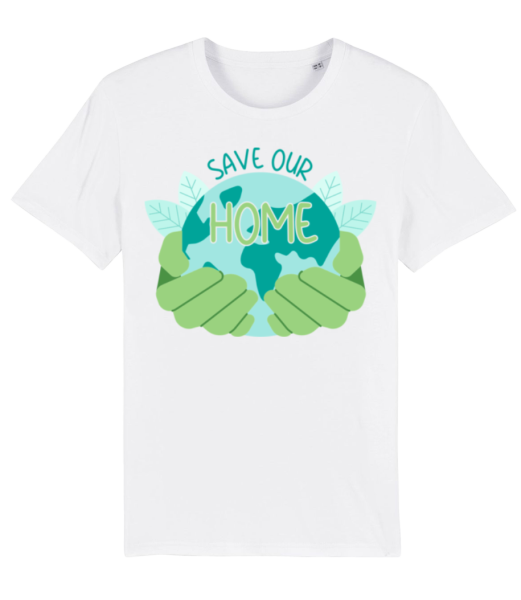 Save Our Home - Männer Bio T-Shirt Stanley Stella - Weiß - Vorne