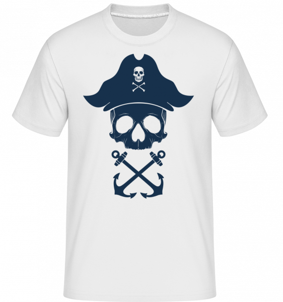 Pirate Skull -  Shirtinator Men's T-Shirt - White - Vorn