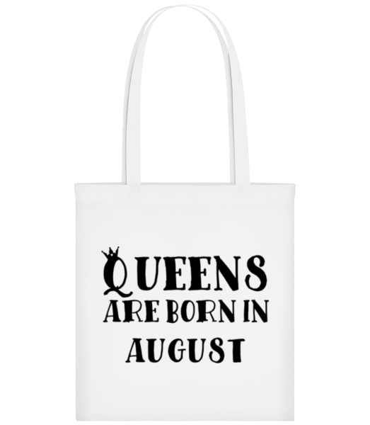 Queens Are Born In August - Stofftasche - Weiß - Vorne