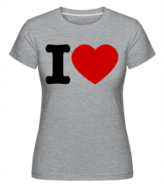 I Love Hearth -  Shirtinator Women's T-Shirt - Heather grey - Vorn