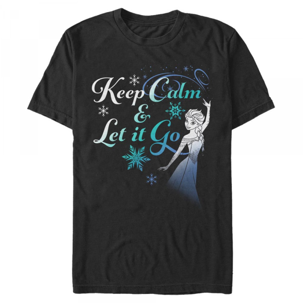 Disney - Frozen - Elsa Let it Go Now - Men's T-Shirt - Black - Front
