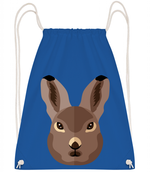 Bunny Comic Shadow - Drawstring Backpack - Royal blue - Vorn