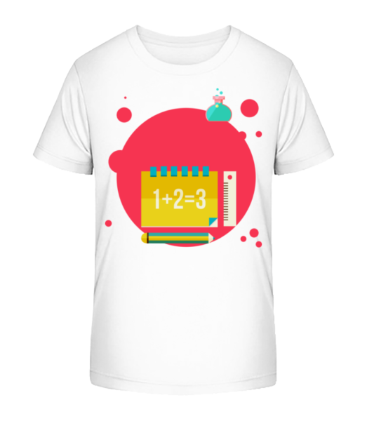 Maths Icon - Kid's Bio T-Shirt Stanley Stella - White - Front