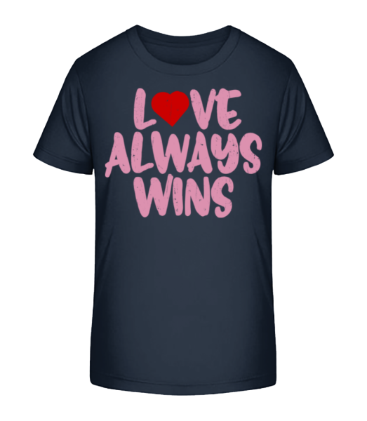 Love Always Wins - Kinder Bio T-Shirt Stanley Stella - Marine - Vorne