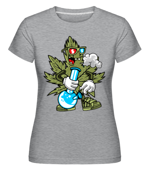 Cannabis Smoking - Shirtinator Frauen T-Shirt - Grau meliert - Vorne