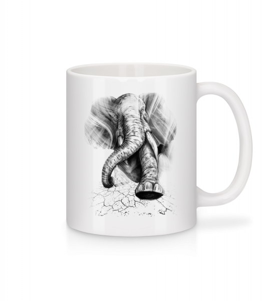 Angry Elephant - Mug - White - Front