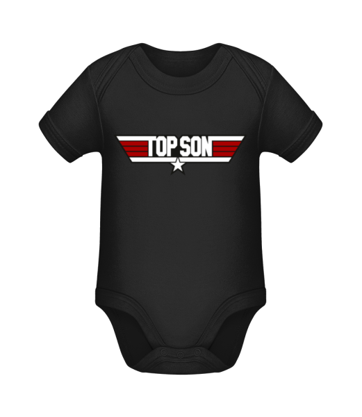 Top Son - Organic Baby Body - Black - Front