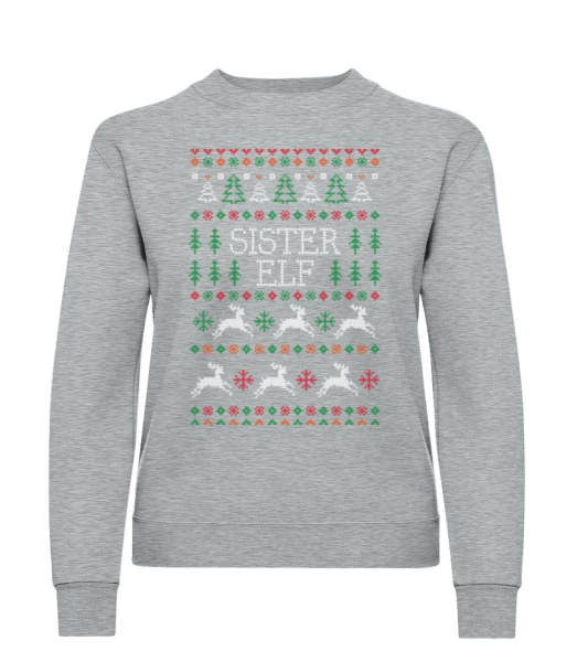 Sister Elf - Women's Sweatshirt - Heather grey - Front