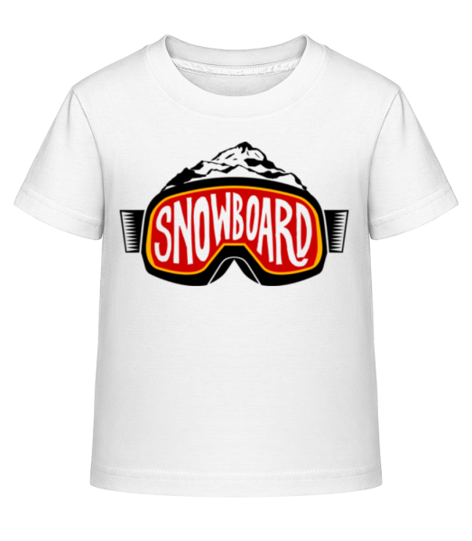 Snowboarding Logo - Kinder Shirtinator T-Shirt - Weiß - Vorne