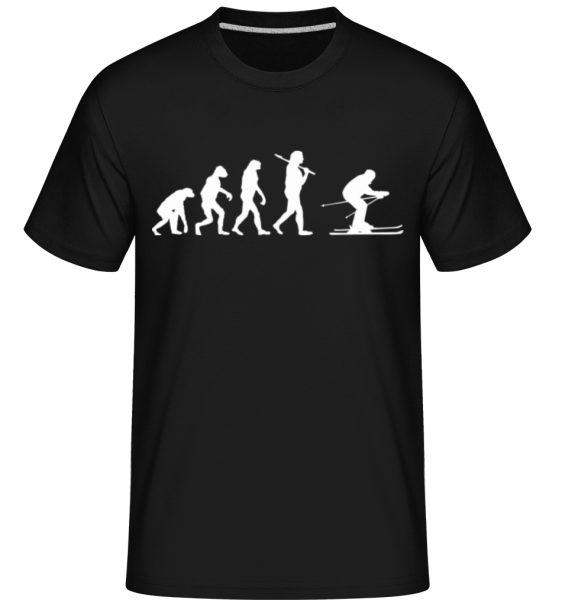 Evolution Of Skiing -  Shirtinator Men's T-Shirt - Black - Front