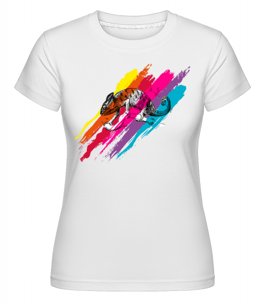 Multicolor Chameleon -  Shirtinator Women's T-Shirt - White - Vorn