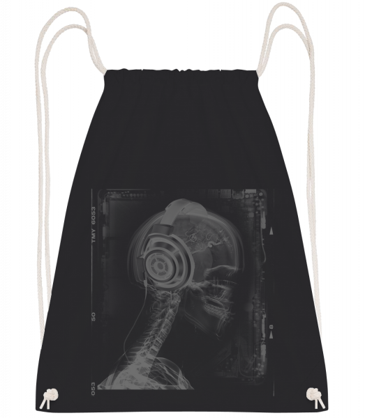 Skeleton Music - Drawstring Backpack - Black - Vorn