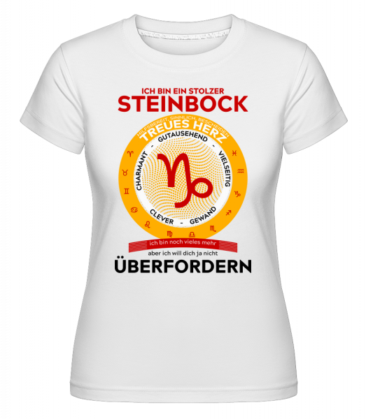 Steinbock Treues herz - Shirtinator Frauen T-Shirt - Weiß - Vorn