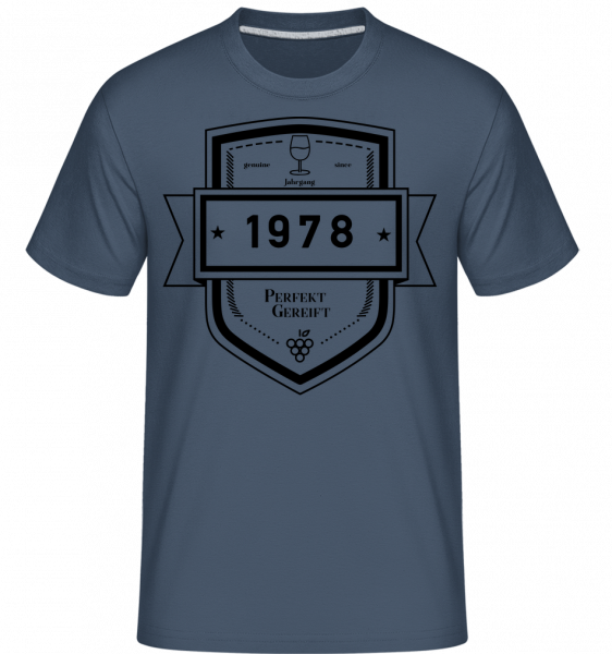 Perfekt Gereift 1978 - Shirtinator Männer T-Shirt - Denim - Vorn