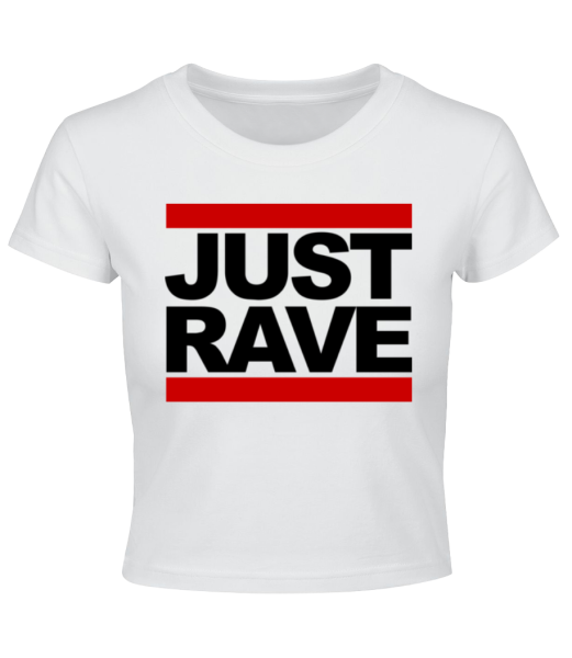 Just Rave Logo - Cropped Shirt - Weiß - Vorne