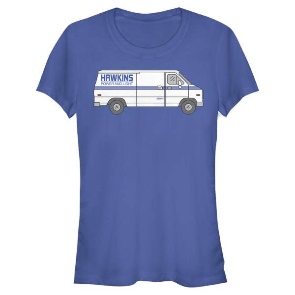 Netflix - Stranger Things - Hawkins Power & Light Hawkins Power Truck - Women's T-Shirt - Royal blue - Front