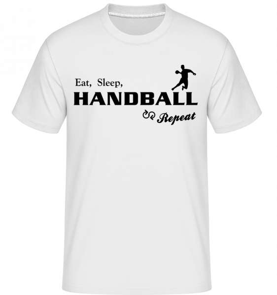 Eat, Sleep, Handball & Repeat -  Shirtinator Men's T-Shirt - White - Vorn