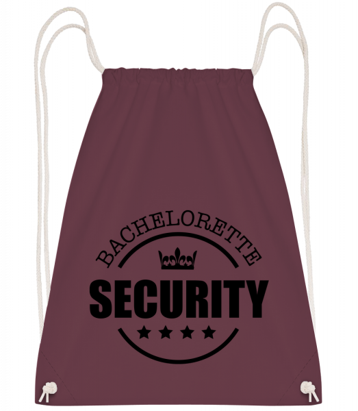 Bachelorette Security - Turnbeutel - Bordeaux - Vorn