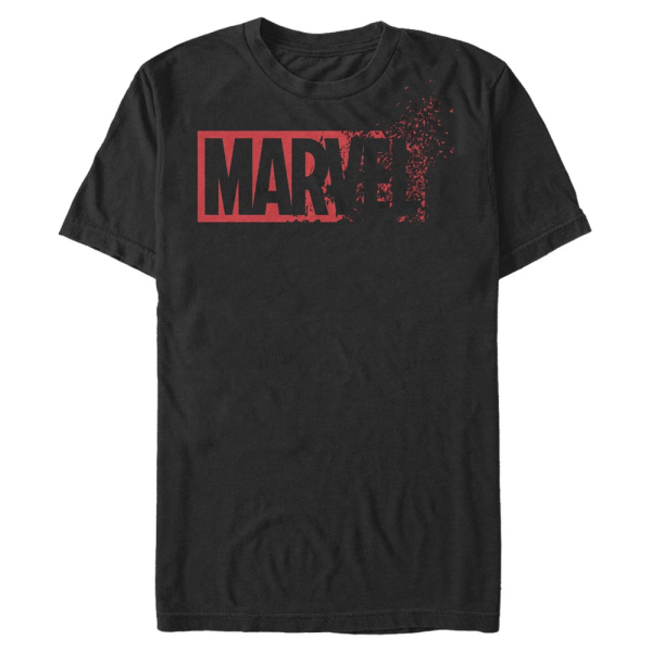 Marvel - Logo Dust - Männer T-Shirt - Schwarz - Vorne