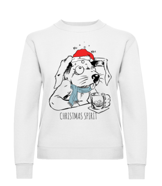 Weihnachtszeit - Frauen Pullover - Weiß - Vorne