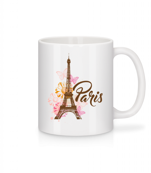 Paris France Brown - Mug - White - Front