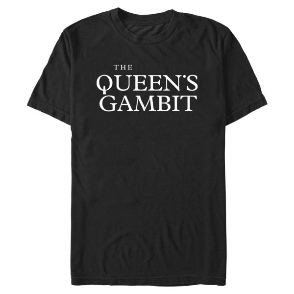 Netflix - The Queen's Gambit - Logo Queens - Valentine's Day - Men's T-Shirt - Black - Front